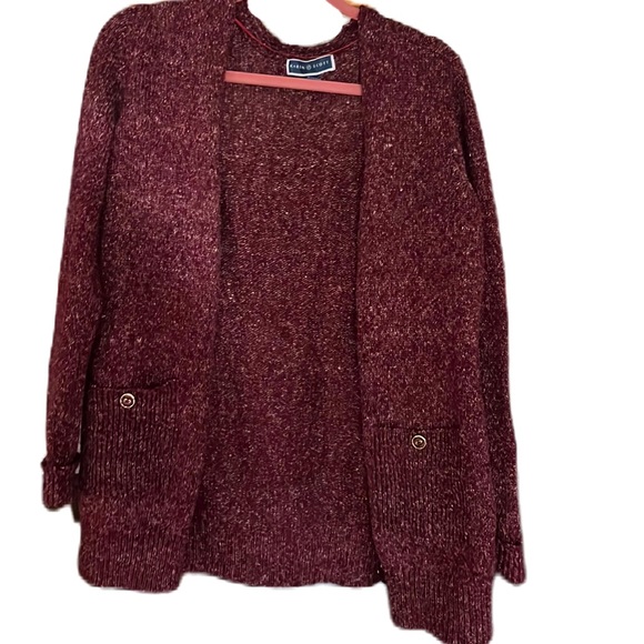Sweaters Burgundy Long Sleeve Cardigan Sweater Poshmark